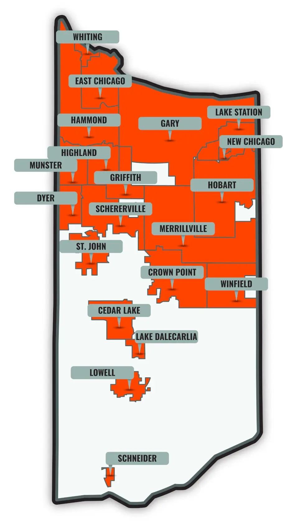Liberty Siding Service Area Map