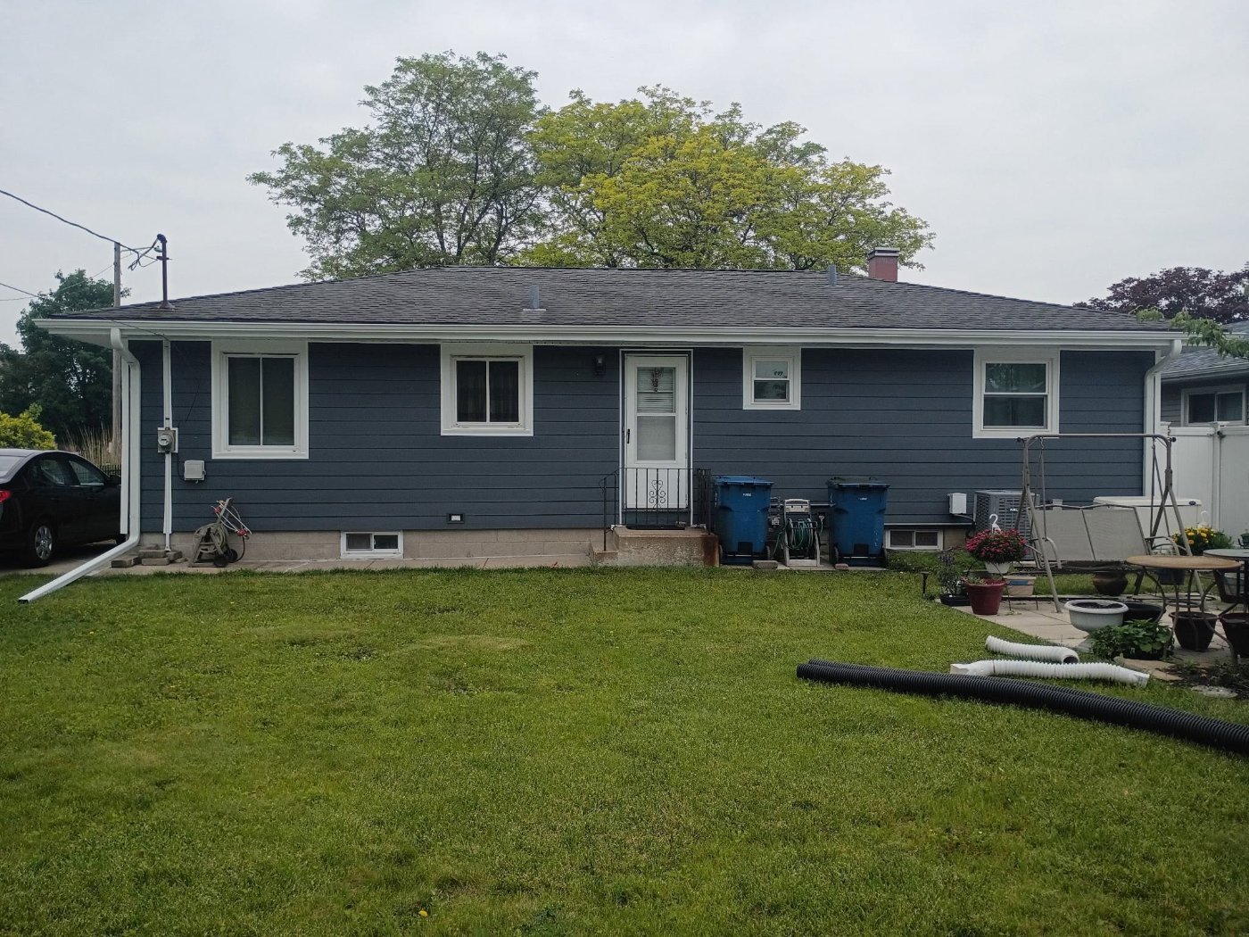 After - June 2025 - ProVia Endure Windows, New Soffit and Fascia, Ascend Composite Siding, Highland, IN